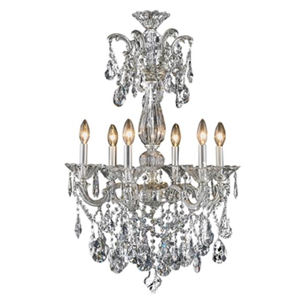 Design Living 24-in Antique Silver Crystal Chandelier ZB17 | RONA