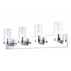 Design Living Glass 4-Light Glass Cylinder Wall Sconce