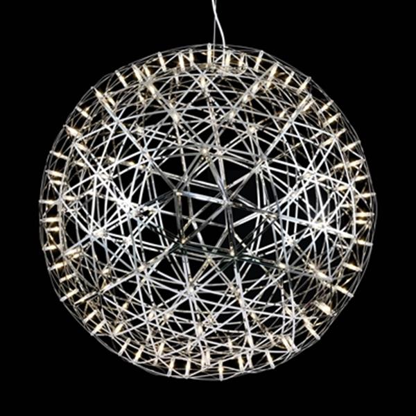 Design Living MN Series Collection 37.4-in Chrome Star Globe LED Pendant Light