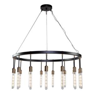 Artcraft Lighting Willow 36.75-in Dark Bronze/Vintage Brass 15-Light Chandelier