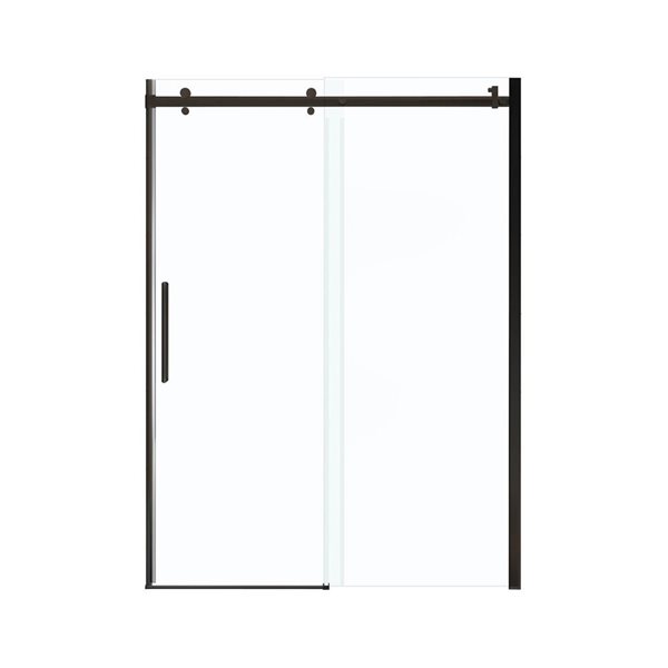 MAAX Halo 57 to 59-in x 79-in Dark Bronze Clear Glass Shower Door