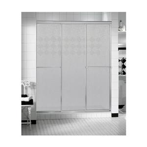 MAAX TriplePlus 38-40-in x 66-in Shower Door in Polished Chrome/Raindrop