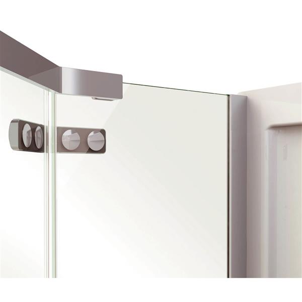 MAAX Hana 38-in x 75-in Neo-Angle Chrome Shower Door