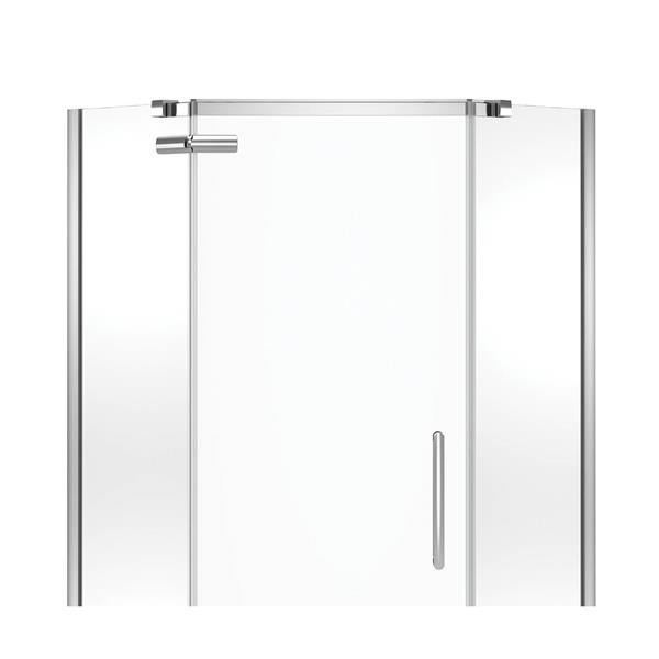 MAAX Hana 38-in x 75-in Neo-Angle Chrome Shower Door