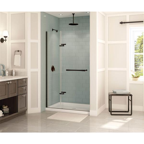 MAAX Reveal 52 to 55-in x 72-in Dark Bronze Shower Door