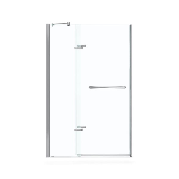 MAAX Reveal 72-in x 52-in to 55-in Frameless Chrome Pivot Shower Door