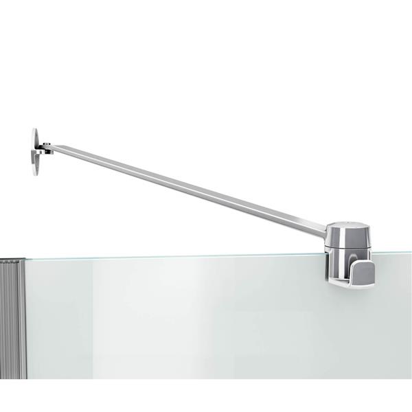 MAAX Reveal 72-in x 52-in to 55-in Frameless Chrome Pivot Shower Door