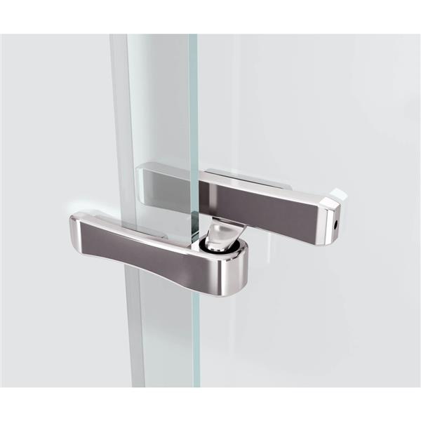 MAAX Reveal 72-in x 52-in to 55-in Frameless Chrome Pivot Shower Door