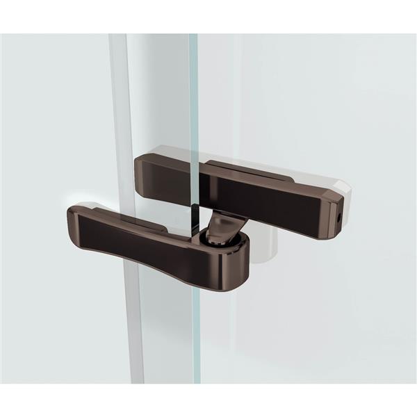 MAAX Reveal 72-in x 42 to 45-in Dark Bronze Pivot Shower Door