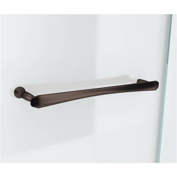 MAAX Reveal 72-in x 42 to 45-in Dark Bronze Pivot Shower Door