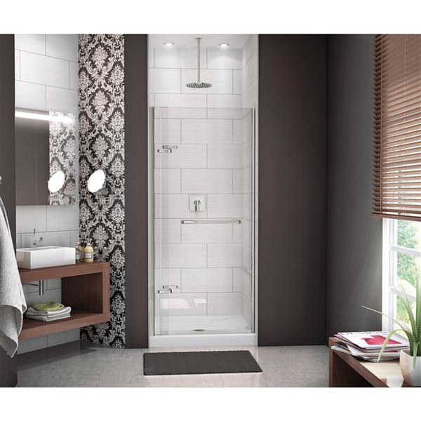 MAAX Reveal 33 to 36-in x 72-in Brushed Nickel Shower Door