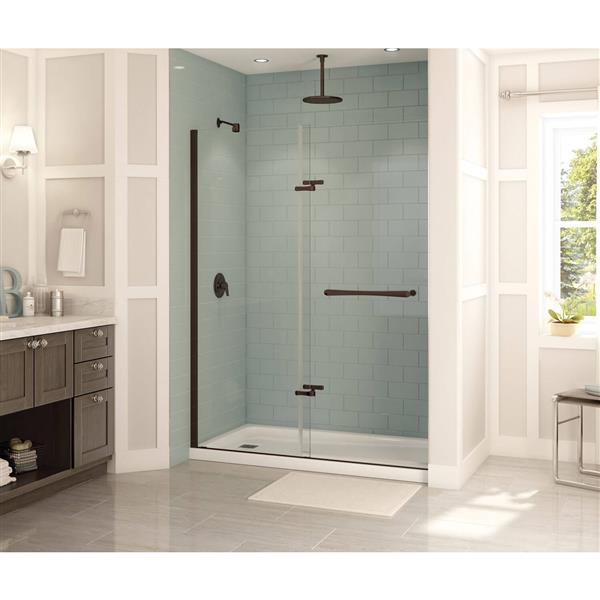 MAAX Reveal 56 to 59-in x 72-in Dark Bronze Shower Door