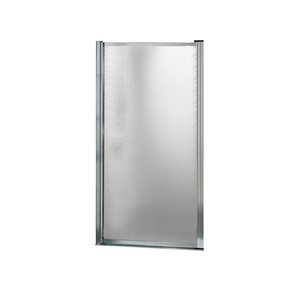 Porte de douche Pivolok par MAAX de 27 à 29 po x 65 po en chrome avec verre perle