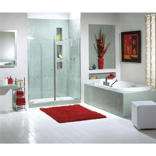 maax kleara clear 5255in x 69in chrome 2panel shower