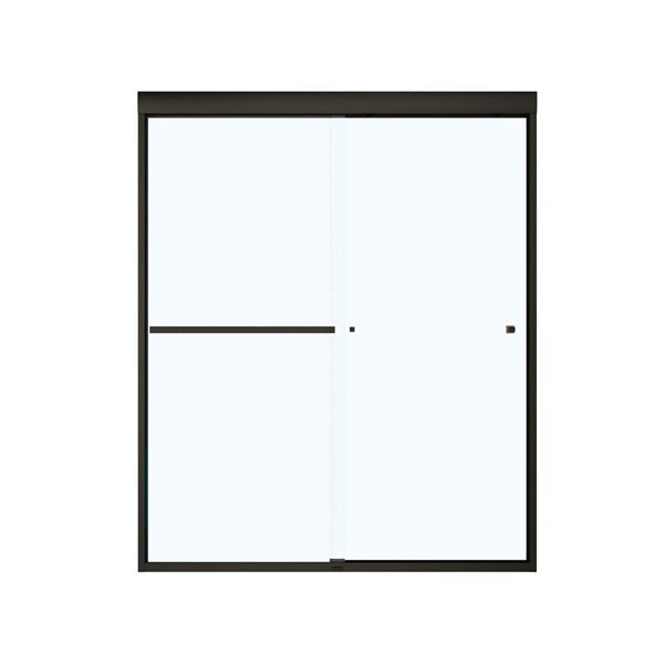 MAAX Aura 55 to 59-in x 71-in x 8-mm Dark Bronze Clear Shower Door