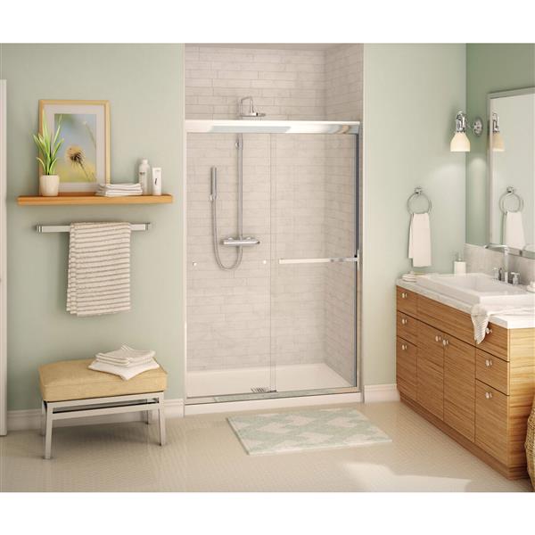 MAXX Aura 43 to 47-in x 71-in Chrome Clear Shower Door