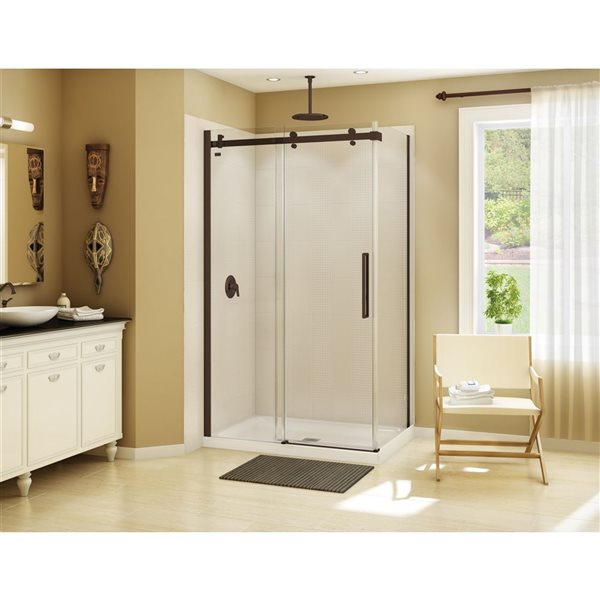 MAAX Halo 48-in x 34-in Dark Bronze Shower Enclosure