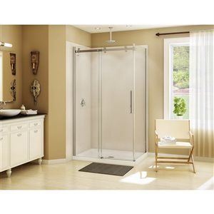 MAAX Halo 48-in x 34-in Chrome Shower Enclosure