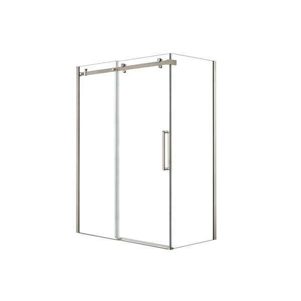 Cabine de douche Halo par MAAX de 60 po x 34 po en nickel brossé