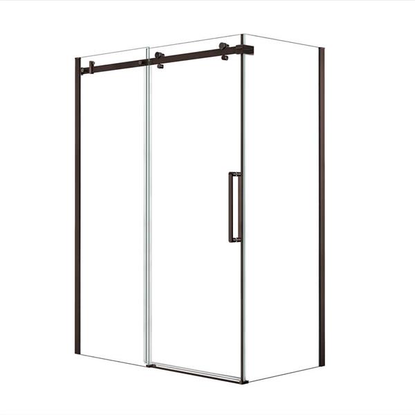 MAAX Halo 60-in x 32-in Dark Bronze Shower Enclosure