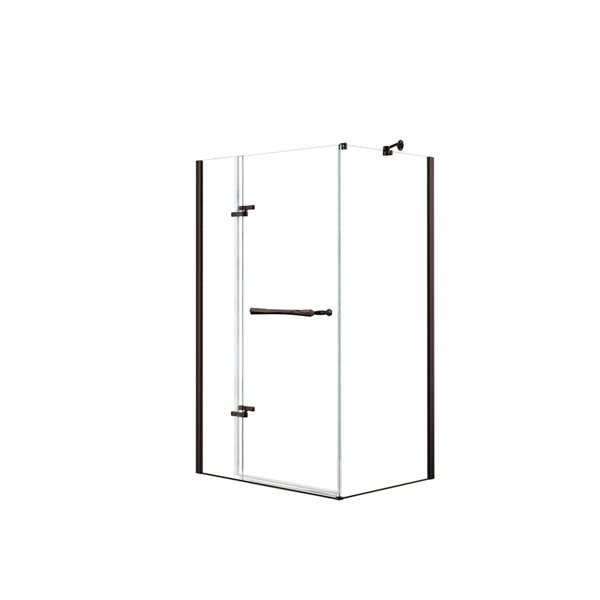 MAAX Reveal 48-in x 36-in Dark Bronze Shower Enclosure