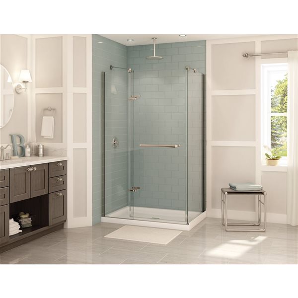 MAAX Reveal 48-in x 36-in Chrome Shower Enclosure