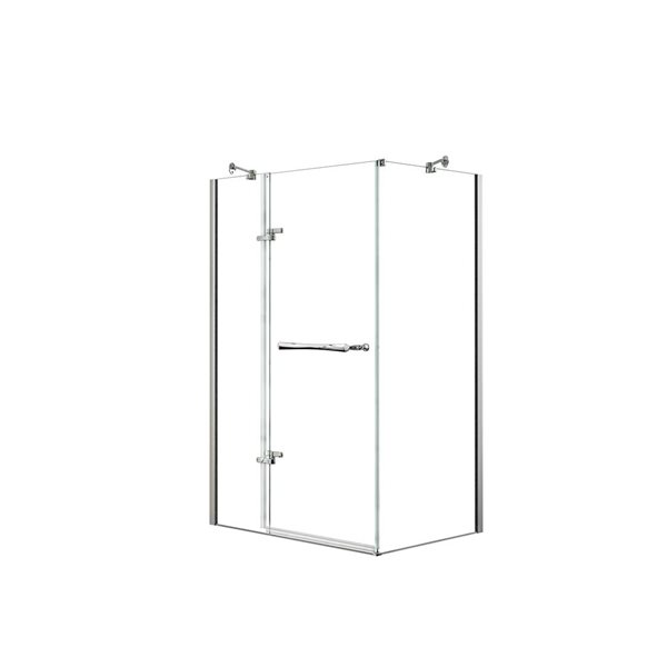 Cabine de douche Reveal par MAAX de 48 po x 34 po en chrome