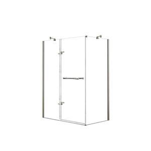 Cabine de douche Reveal par MAAX de 60 po x 36 po en nickel brossé