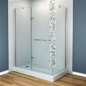 MAAX Reveal 60-in x 34-in Chrome Shower Enclosure