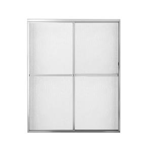 MAAX Polar 68-in x 54 to 60-in Framed Sliding Shower Door Chrome Raindrop