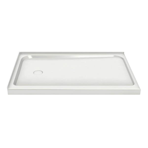 MAAX 36.25-in Rectangular Corner Shower Base with Right Drain