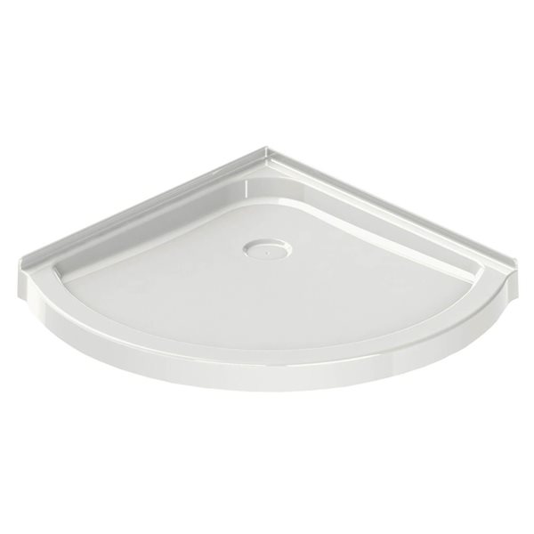 MAAX 36.13-in Round Corner Shower Base with Centre Drain
