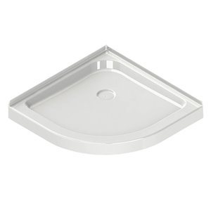 MAAX Neo 32.13-in Corner Shower Base with Center Drain