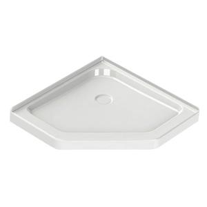 MAAX 42.13-in Neo-Angle Corner Shower Base with Centre Drain