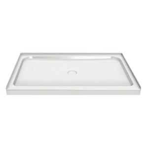 MAAX 48-in x 36-in x 3-in White Alcove Shower Base with Centre Drain