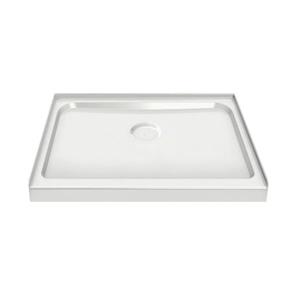 MAAX 42-in x 42-in x 3-in White Alcove Shower Base Centre Drain