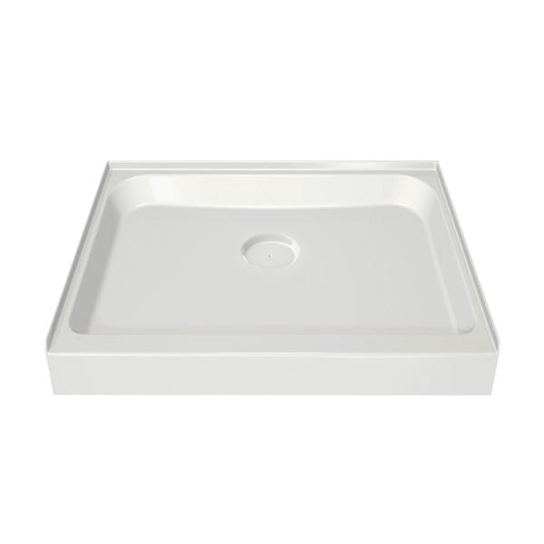 MAAX 36-in x 36-in x 3-in White Alcove Shower Base with Centre Drain