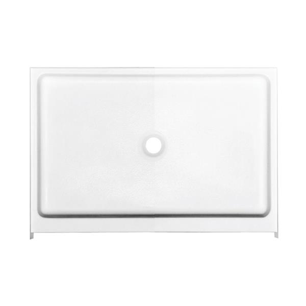 Base de douche configurable Finesse par MAAX blanche de 60 po x 32 po