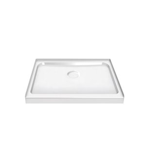 MAAX 32-in x 32-in x 3-in White Alcove Shower Base with Centre Drain