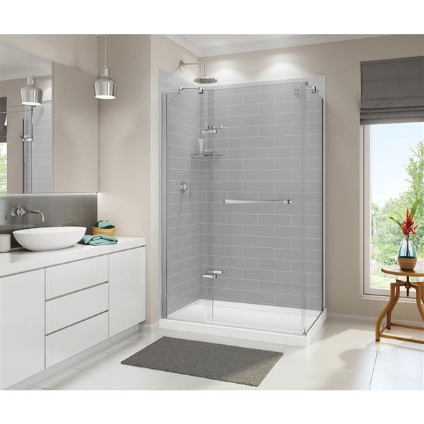 MAAX Distinct 48-In x 32-In White Configurable Shower Base