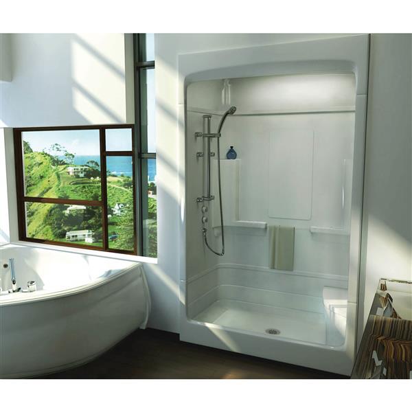 MAAX Tempo Shower - 34-in x 51-in - Centre Drain - No Seat - 1 PC