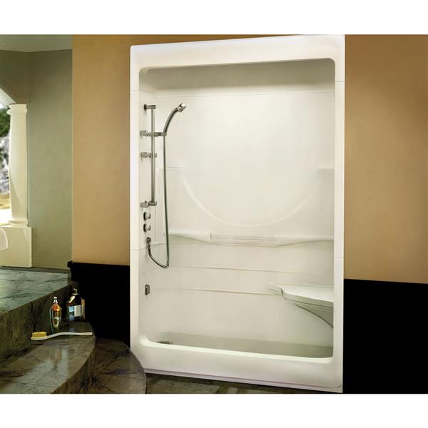 MAAX Allegro 31.5-in x 59.25-in Shower with Right Drain - 1-Piece