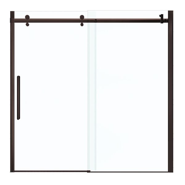 MAAX Halo 59-in x 59-in Dark Bronze Tub Door