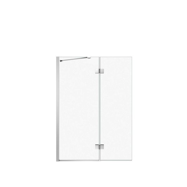 MAAX Axial 42-in x 58-in Frameless Tub Door Chrome