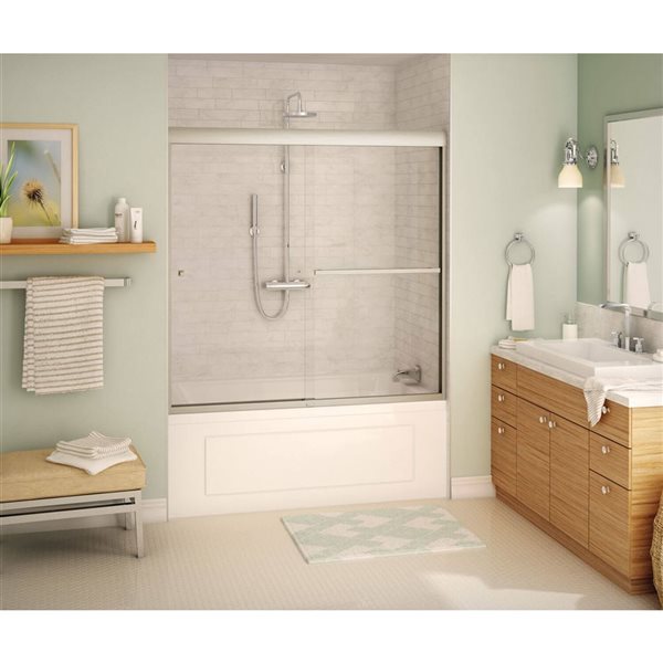 MAAX Aura 59in Nickel Tub Door RONA