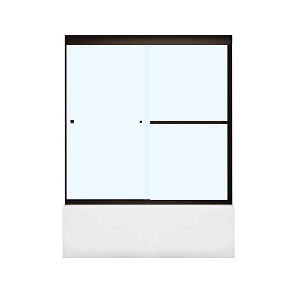 MAAX Aura 59-in x 57-in Tempered Glass Tub Door