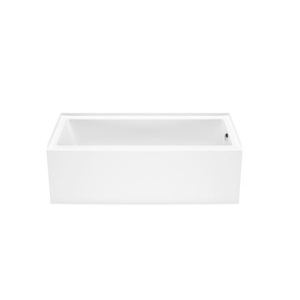 MAAX Bosca 30-in x 59.75-in White Acrylic Rectangular Right Drain ...