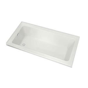 Baignoire MAAX Skybox 36 po x 66,25 po blanc acrylique  rectangulaire drain à gauche