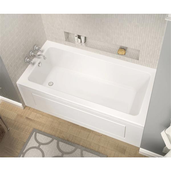 MAAX Skybox 36-in x 72.25-in White Acrylic Rectangular Right Drain Bathtub