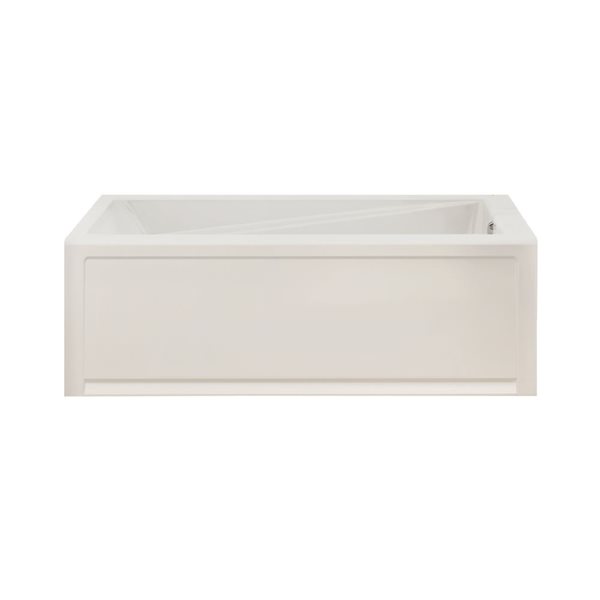 Baignoire en alcôve MAAX New Town blanc acrylique rectangle drain à droite 32 po x 59,75 po